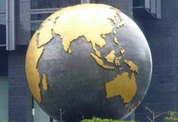 户外地球雕塑厂家 喷漆小品 广场不锈钢地球雕塑