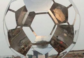 欧式足球雕塑厂家 抽象户外摆件 体育场不锈钢足球雕塑