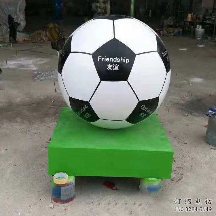 彩绘篮球雕塑厂家 抽象公园摆件 街头不锈钢篮球雕塑