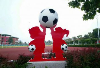 大型足球雕塑厂家 锻造公园小品 校园不锈钢足球雕塑