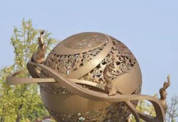 欧式星球雕塑厂家 抽象公园摆件 体育场不锈钢星球雕塑