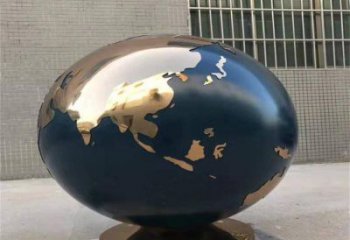 创意地球仪雕塑厂家 哑光教育小品 校园不锈钢地球仪雕塑