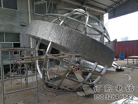 几何地球仪雕塑厂家 钢管小品 大门口不锈钢地球仪雕塑