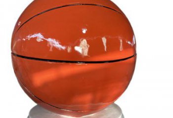 抽象篮球雕塑厂家 烤漆校园小品 户外不锈钢篮球雕塑