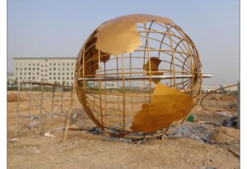 镂空地球仪雕塑厂家 园林小品 住宅小区不锈钢地球仪雕塑