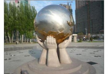 欧式地球仪雕塑厂家 抽象摆件 体育场不锈钢地球仪雕塑
