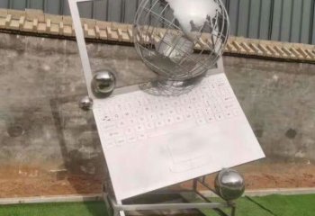 拉丝电脑雕塑厂家 镂空创意摆件 别墅区不锈钢电脑雕塑