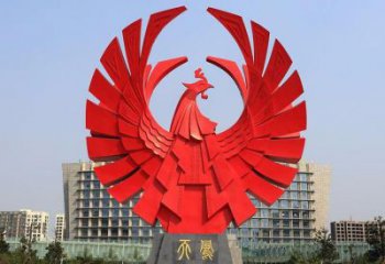 户外凤凰雕塑厂家 公园喷漆小品 灯光不锈钢凤凰雕塑