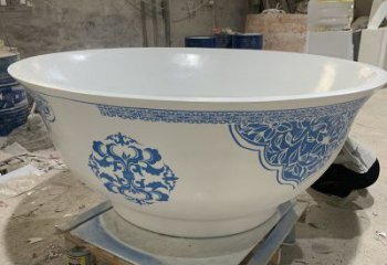户外大碗雕塑厂家 喷漆公园小品 灯光不锈钢大碗雕塑