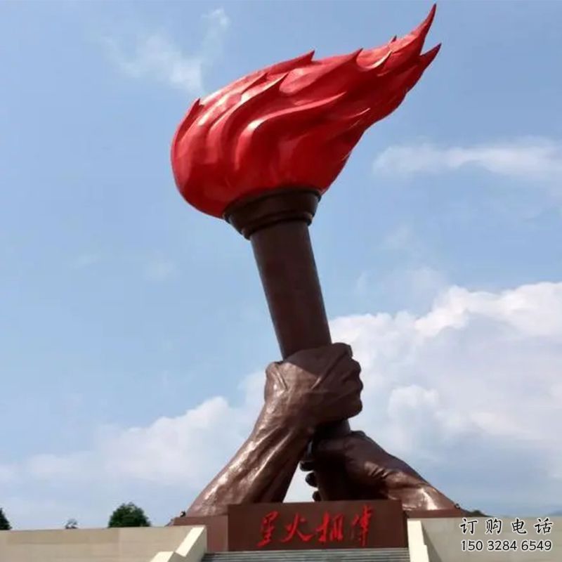 别墅区火苗雕塑厂家 大型别墅区摆件 现代不锈钢火苗雕塑