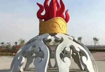 企业火苗雕塑厂家 公园小品 欧式不锈钢火苗雕塑