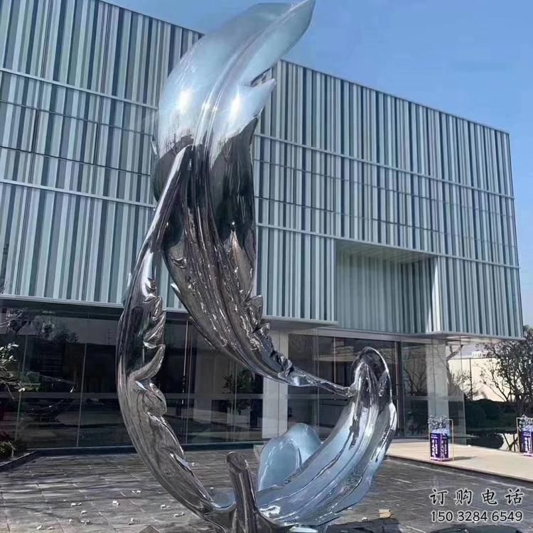 镜面羽毛雕塑厂家 烤漆大型摆件 现代不锈钢羽毛雕塑