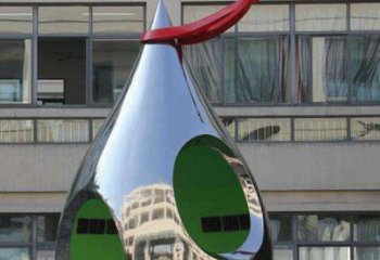 街头水滴雕塑厂家 大型镂空摆件 公园不锈钢水滴雕塑