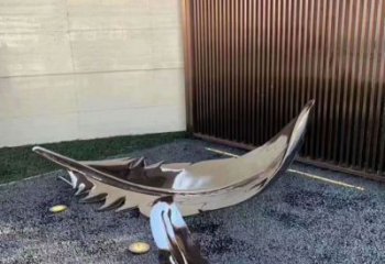 大型羽毛雕塑厂家 锻造发光小品 户外不锈钢羽毛雕塑
