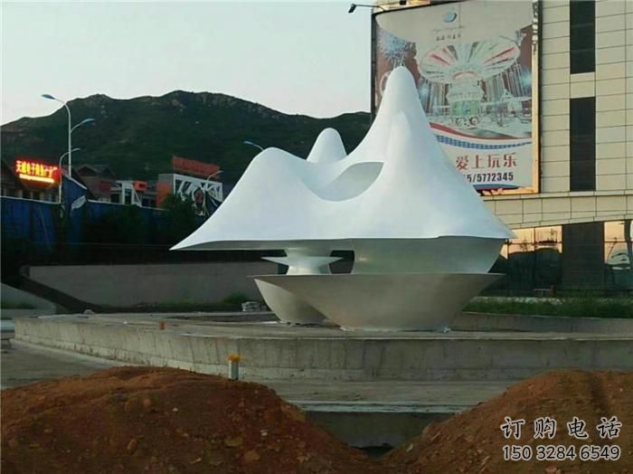 创意假山雕塑厂家 房地产小品 公园不锈钢假山雕塑