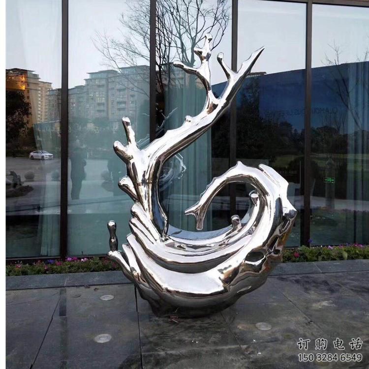 水景海浪雕塑厂家 现代镜面小品 创意不锈钢海浪雕塑制作 水景海浪雕塑厂家 现代镜面小品 创意不锈钢海浪雕塑制作