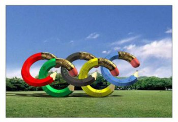 公园五环雕塑厂家 现代户外摆件 大型不锈钢五环雕塑生产