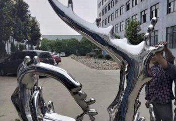步行街海浪雕塑厂家 欧式小品 铸造不锈钢海浪雕塑制作