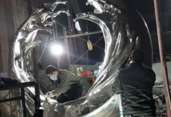 公园海浪雕塑厂家 户外摆件 抽象不锈钢海浪雕塑制作