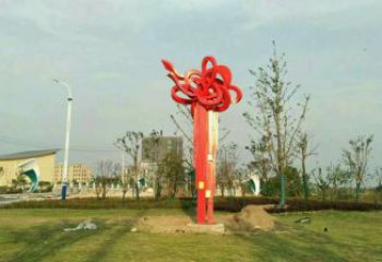 户外中国结雕塑厂家 喷漆小品 不锈钢中国结雕塑生产