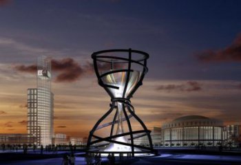 镂空高脚杯雕塑厂家 广场小品 户外不锈钢高脚杯雕塑生产