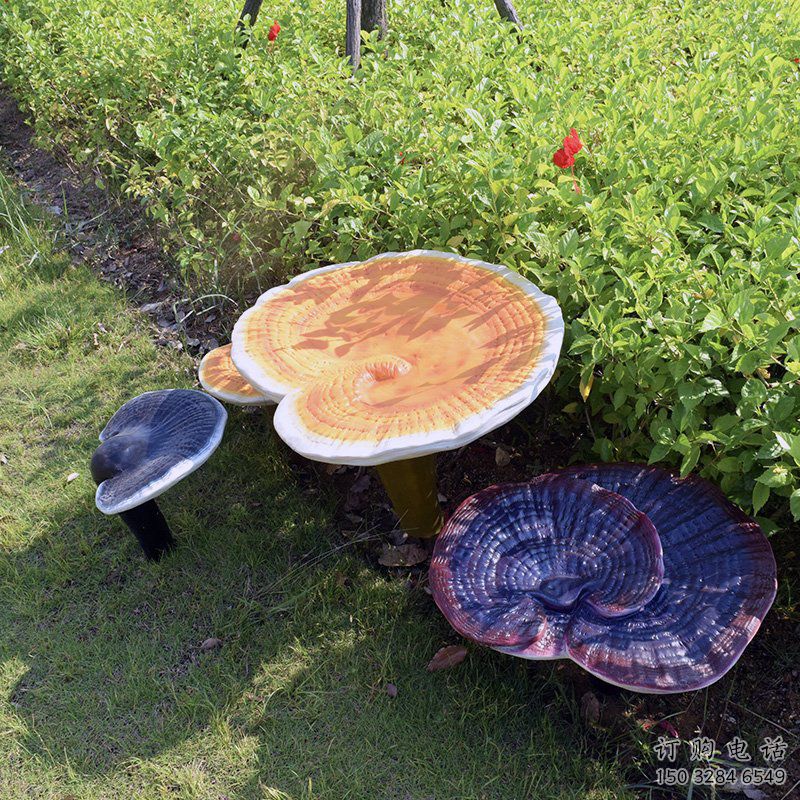 彩绘灵芝雕塑厂家 户外摆件 街头不锈钢灵芝雕塑 彩绘灵芝雕塑厂家 户外摆件 街头不锈钢灵芝雕塑