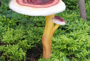 中式灵芝雕塑厂家 公园小品 广场不锈钢灵芝雕塑
