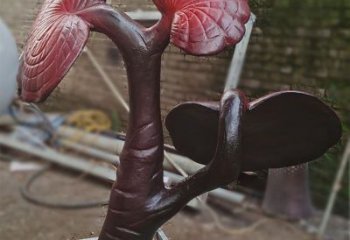 异形灵芝雕塑厂家 现代小品 公园不锈钢灵芝雕塑