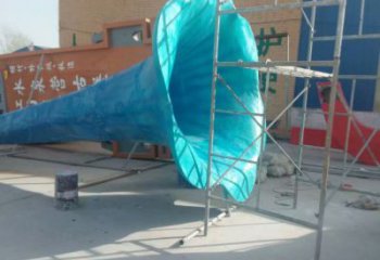 彩绘喇叭雕塑厂家 公园摆件 街头不锈钢喇叭雕塑