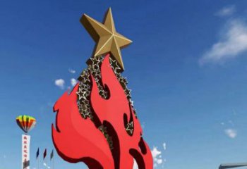 企业五角星雕塑厂家 户外小品 欧式不锈钢五角星雕塑