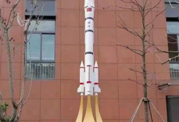 几何火箭雕塑厂家 广场小品 大门口不锈钢火箭雕塑