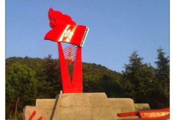 企业国旗雕塑厂家 户外小品 现代不锈钢国旗雕塑