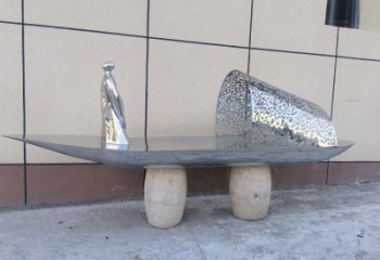 步行街船雕塑厂家 公园小品 大型不锈钢船雕塑铸造
