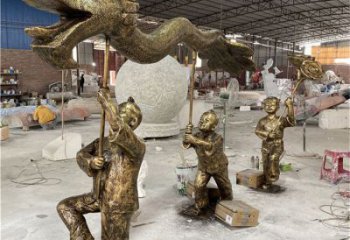 仿真划船雕塑厂家 公园现代摆件 户外抽象划船雕塑生产