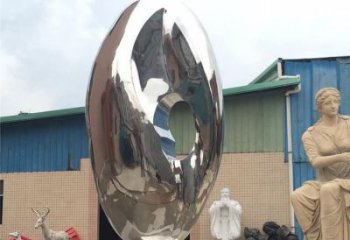 锻造鸡蛋雕塑厂家 现代镜面小品 户外不锈钢鸡蛋雕塑生产