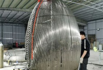 异形鸡蛋雕塑厂家 现代广场小品 制作不锈钢鸡蛋雕塑