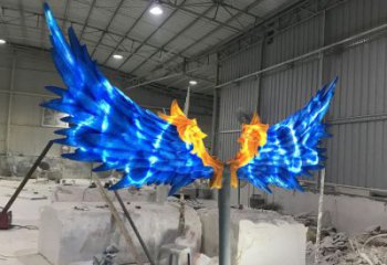 别墅区凤尾雕塑厂家 大型现代摆件 烤漆不锈钢凤尾雕塑制作