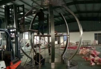 现代灯笼雕塑厂家 大型别墅区摆件 创意不锈钢灯笼雕塑