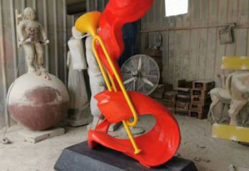 部队号角雕塑厂家 现代小品 喷漆不锈钢号角雕塑