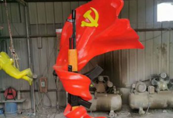 拉丝号角雕塑厂家 创意摆件 别墅区不锈钢号角雕塑