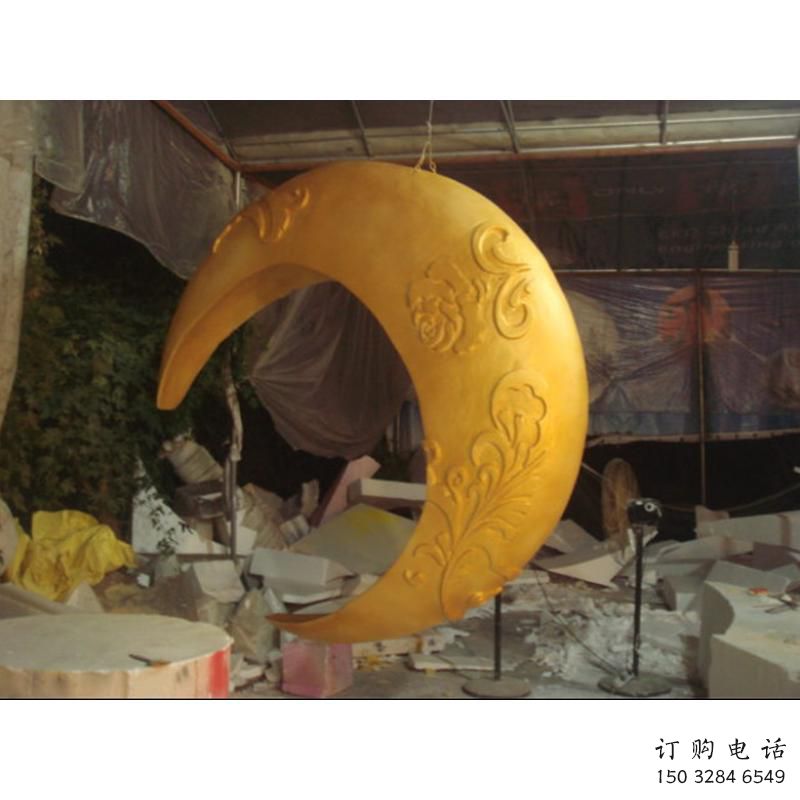 广场月牙雕塑厂家 户外公园小品 烤漆不锈钢月牙雕塑制作 广场月牙雕塑厂家 户外公园小品 烤漆不锈钢月牙雕塑制作