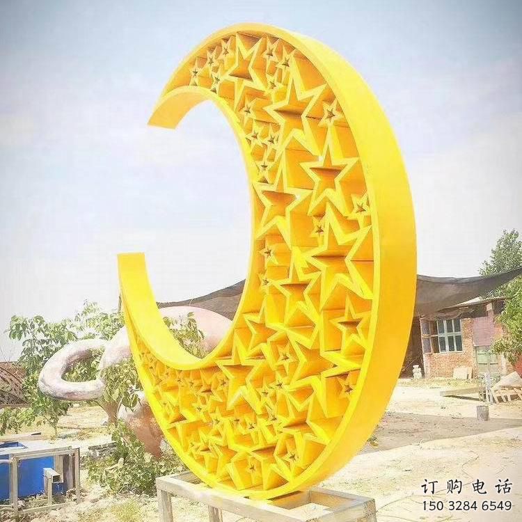 大型商场月牙形雕塑厂家 烤漆摆件 创意不锈钢月牙形雕塑 大型商场月牙形雕塑厂家 烤漆摆件 创意不锈钢月牙形雕塑
