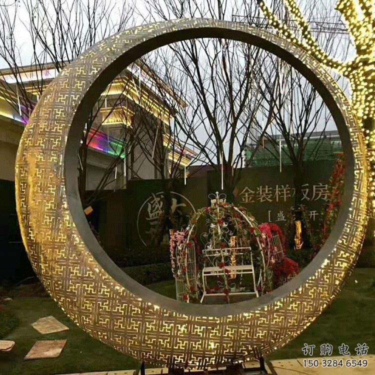 发光圆月雕塑厂家 欧式步行街小品 大型商场不锈钢圆月雕塑 发光圆月雕塑厂家 欧式步行街小品 大型商场不锈钢圆月雕塑
