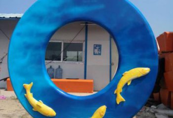 镂空圆镜雕塑厂家 广场园林小品 创意不锈钢圆镜雕塑生产