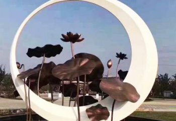 烤漆环形雕塑厂家 现代公园小品 大型不锈钢环形雕塑生产