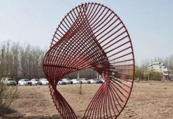 步行街圆圈雕塑厂家 剪纸游乐场小品 烤漆不锈钢圆圈雕塑生产