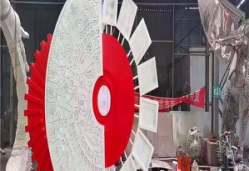 几何圆圈雕塑厂家 创意小品 大门口不锈钢圆圈雕塑生产