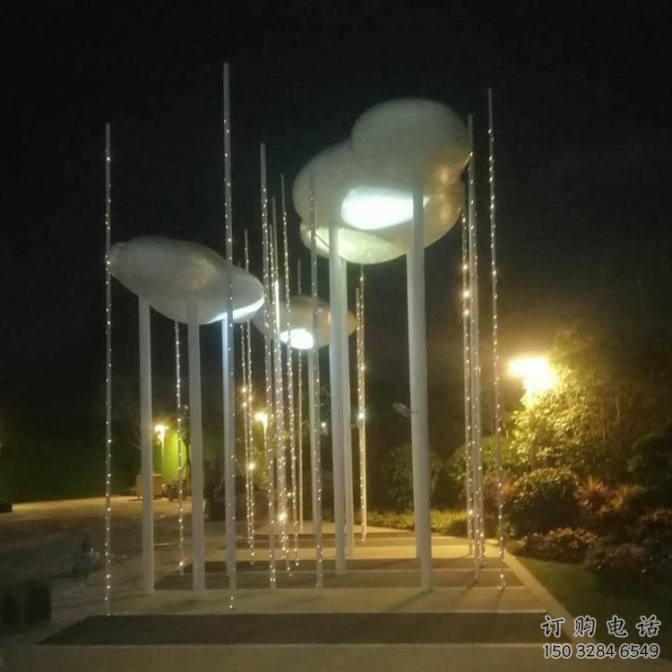 灯光云彩雕塑厂家 灯光小品 商业街不锈钢云彩雕塑制作 灯光云彩雕塑厂家 灯光小品 商业街不锈钢云彩雕塑制作
