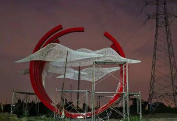 镂空云朵雕塑厂家 园林小品 住宅小区不锈钢云朵雕塑生产