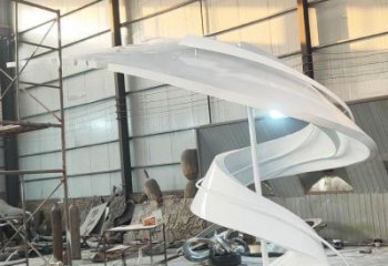 镂空彩带雕塑厂家 园林小品 住宅小区不锈钢彩带雕塑制作